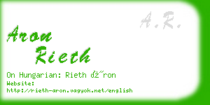 aron rieth business card